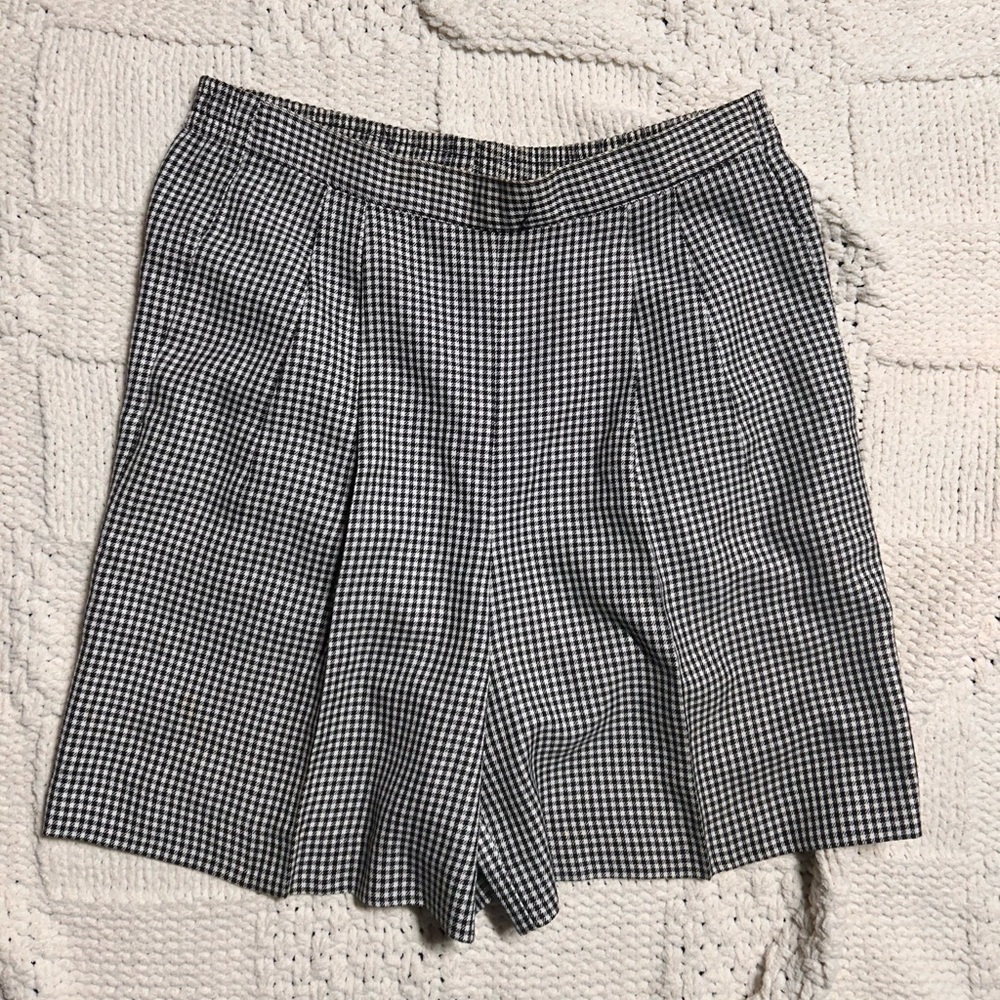 Vintage Spiegel High Waist Gingham Black and White Shorts